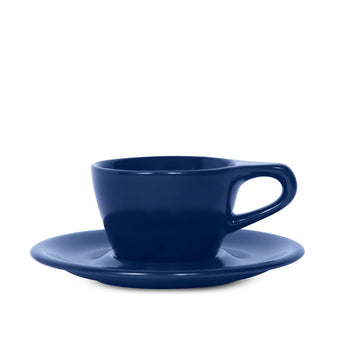 Lino Single Cappuccino Cup & Saucer, Indigo