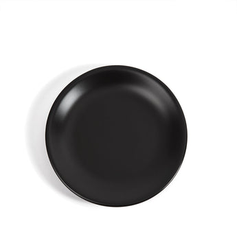 Lino Round Plate, Matte Black