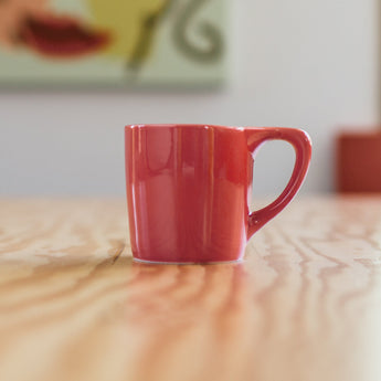 Lino 10oz Mug, Rhubarb