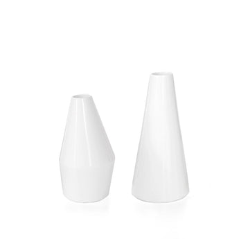 Lino Vases, White - Set of two