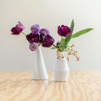 Lino Vase Set of Two, White