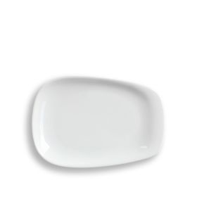 Lino Small Pulled Plate, White- One Dozen