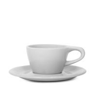 Lino Single Cappuccino Cup/Saucer, Light Gray - One Dozen