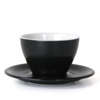 Black Meno Small Latte Cup/Saucer - One Dozen